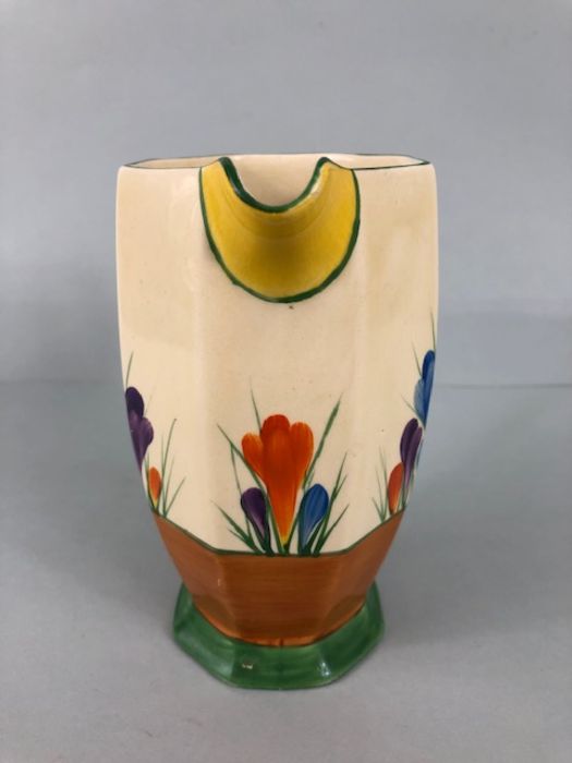 Clarice Cliff, A Bizarre ware Octagonal Crocus pattern jug for Wilkinson Ltd England, - Image 2 of 7