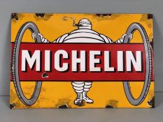 Enamel sign, Small Enamelled sign For Michelin tyres approximately 30 x 20cm