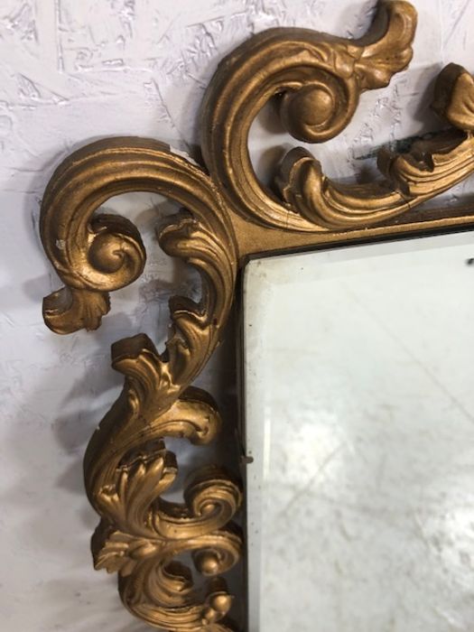 Gilt Frame Mirror, bevelled glass mirror in a rococo style gilt frame approximately 83 x 50 cm - Image 2 of 6