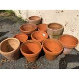 Collection of Terracotta garden pots (10)