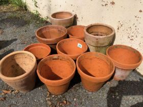 Collection of Terracotta garden pots (10)