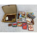 Vintage toys, a quantity of 20th century games, to include , New Footy football, Magic Robot,