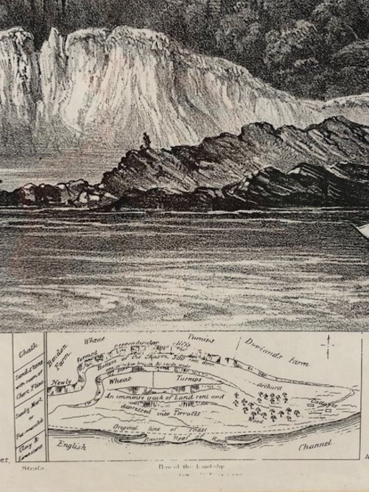 Pictures, 3 etchings of local interest being a view of the Landslip at Lyme Regis 1840, Ruins - Image 4 of 16