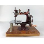 Vintage toys, 1950s vintage child's sewing machine the Essex Mk1 inc sewing platform.