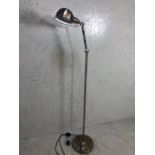 Adjustable lamp, modern industrial style standard work lamp in polished metal finish approximately