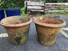 Pair of Terracotta Garden pots approx 35cm tall