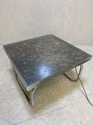 Retro early 1970s rare optic fibre coffee table, retailed by Heals, Tottenham Court Road in the