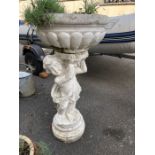 Large garden statue planter total height approx 94cm