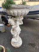 Large garden statue planter total height approx 94cm