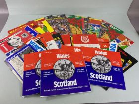 Football interest, collection of Wales international football programs from the 70s 80s to include