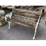 Garden bench with Metal ends with floral detail length 122cm