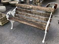 Garden bench with Metal ends with floral detail length 122cm