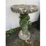 Garden bird bath approx 69cm tall