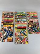 Marvel Comics, collection of comic books featuring The Inhumans from the 1970s, vol 2-9 from vol