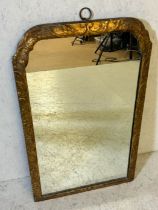 Antique easel style gilt framed mirror approx 49 x 80cm