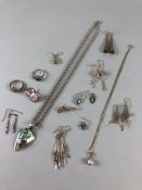 Silver jewellery, a quantity of silver 925 jewellery to include, rings, earrings, chains, etc