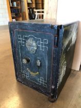 Vintage metal safe with keys