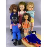Vintage dolls, a collection of late 20th century English manufactured children's dolls mostly in
