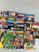 Marvel Comic books, collection comics from the 1980s featuring The Thing numbers 3, 11-13, 15-19,
