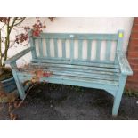 Wooden painted Garden bench approx 128cm wide