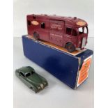 Vintage toys, Dinky Toys 581 Horse box in original box along with Dinky toys Jaguar 157