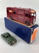Vintage toys, Dinky Toys 581 Horse box in original box along with Dinky toys Jaguar 157