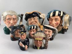 Royal Doulton, collection of Royal Doulton Character Jugs ,large and small to include , The