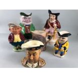 Toby/Character Jugs, collection of Character jugs to include Burlington ware "SPUD", Henry 8th,