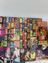 Marvel Comics, collection of comics featuring The Silver Surfer, from the 60s 70s 80s 90s ,