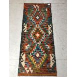 Oriental Rug, hand Knotted wool Chobi Kilim Runner 147 x 60 cm