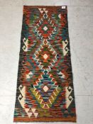 Oriental Rug, hand Knotted wool Chobi Kilim Runner 147 x 60 cm