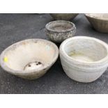Collection of three garden planters/ pots