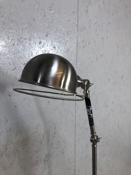 Adjustable lamp, modern industrial style standard work lamp in polished metal finish approximately - Image 2 of 4