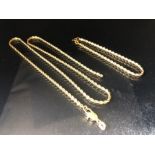 9ct Gold Bracelet and necklace set of woven strand design the necklace as found total weight