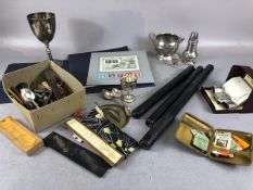 Collectors items a miscellaneous selection of items to include Victorian technical drawing