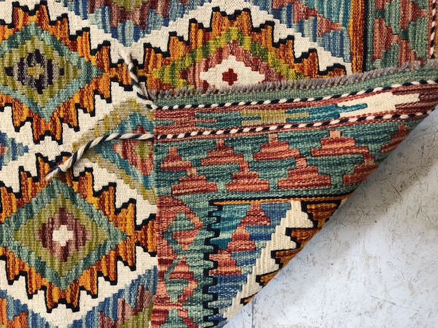 Chobi Kilim runner, approx 155cm x 64cm - Image 3 of 3