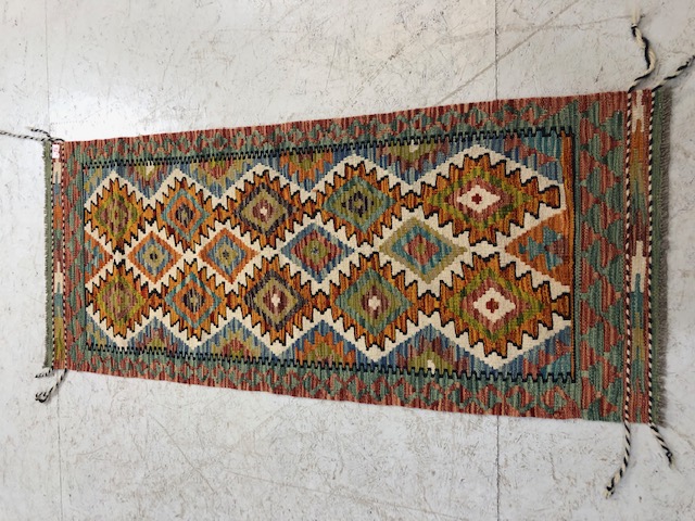 Chobi Kilim runner, approx 155cm x 64cm