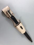 Military Interest, WW2 German Parade bayonet with white patent leather frog, blade marked Robert