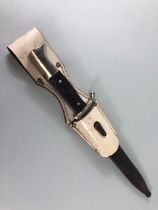 Military Interest, WW2 German Parade bayonet with white patent leather frog, blade marked Robert