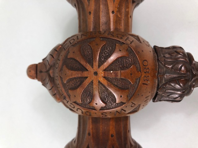 Railway / Treen interest, Antique Victorian Wooden presentation Gavel. given for the launch of the - Image 8 of 12