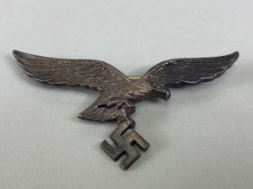 Military interest WW2 Luftwaffe Metal breast eagle for the summer uniform approximately 8cm