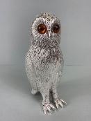 Silver Plated Sugar Sifter in the shape of an Owl approximately 15cm high