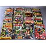 Marvel Comics, collection of comics featuring the Avengers, from the 1960s and 70s scattering of