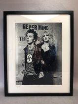 Pop Culture, Punk Rock interest, Framed limited edition print of Sid Vicious from the Sex pistols