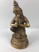 oriental interest, Brass Statue of the Hindu Deity Hanuman, approximately 20cm high