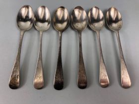 Six hallmarked Silver teaspoons hallmarked for London by maker Brewis & Co approx 124g