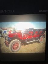 Photo graphic Vintage car interest, a Quantity of Colour photographic images on slides of vintage