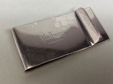 Mulberry Silver money clip as new and boxed