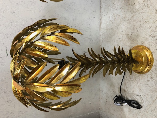 Pair of palm tree lamps in the style of Maison Jansen each approximately 70cm high - Image 3 of 5