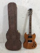 Electric Guitar, British Made Gordan Smith GSG2 Electric Guitar polished wood finish in Case